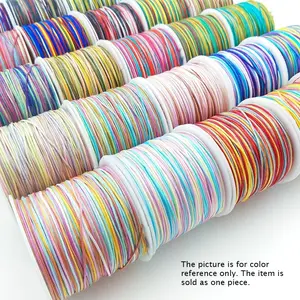 New DIY handmade braided cord-like thread bracelet, knots, tassels - sewing tape and thread