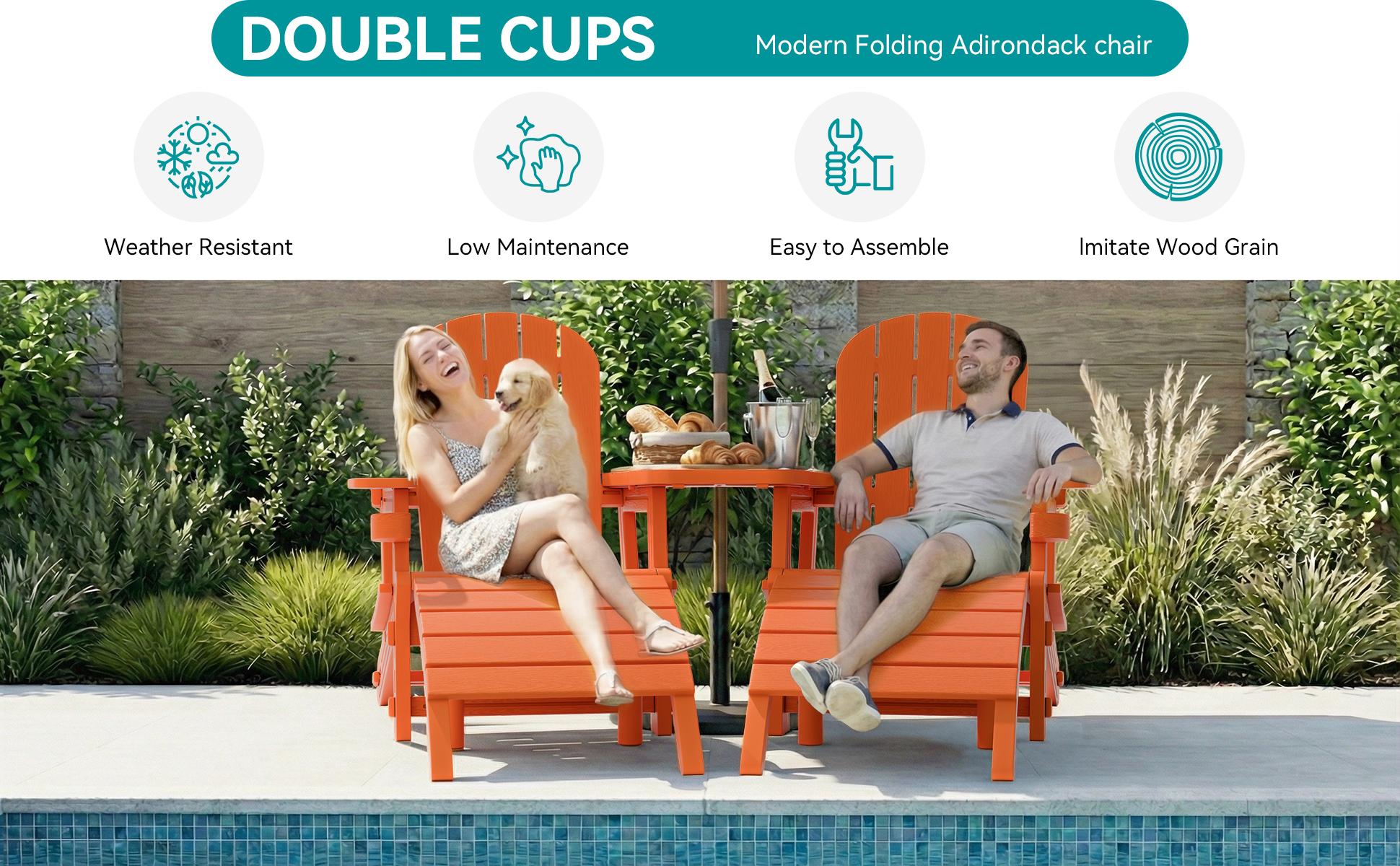 Walsunny Folding Adirondack Chair Set of 5 with Retractable Ottoman Fire Pit Patio Chair with Pull-Out Foot Rest Weather-Resistant Lawn Outdoor Chair with 2 Cup Holders Walsunny Folding Adirondack Chair Set of 5 with Retractable Ottoman Fire Pit Patio Chair with Pull-Out Foot Rest Weather-Resistant Lawn Outdoor Chair with 2 Cup Holders