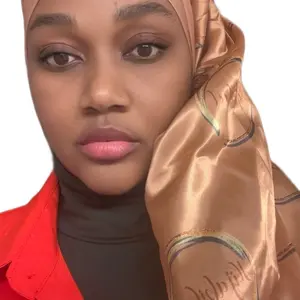 HijabiCool Satin Bonnet for Long Hair & Dreadlocks – Stretch Wrap Band – Hijab-Friendly Sleep Cap Heatless Smooth Frizz Haircare