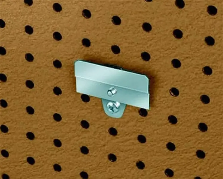Triton Products 77500 Zinc Plated Steel BinClips - 5 Pack for DuraBoard, 0.88 In. & 0.25 In. Pegboard Bins, .88"/.25" holes, 4 In. Depth, 1.5 In. Height, Weight Limit Of 20 Lb. for MRO Tool Organization, Depth: 4, Height: 1.5