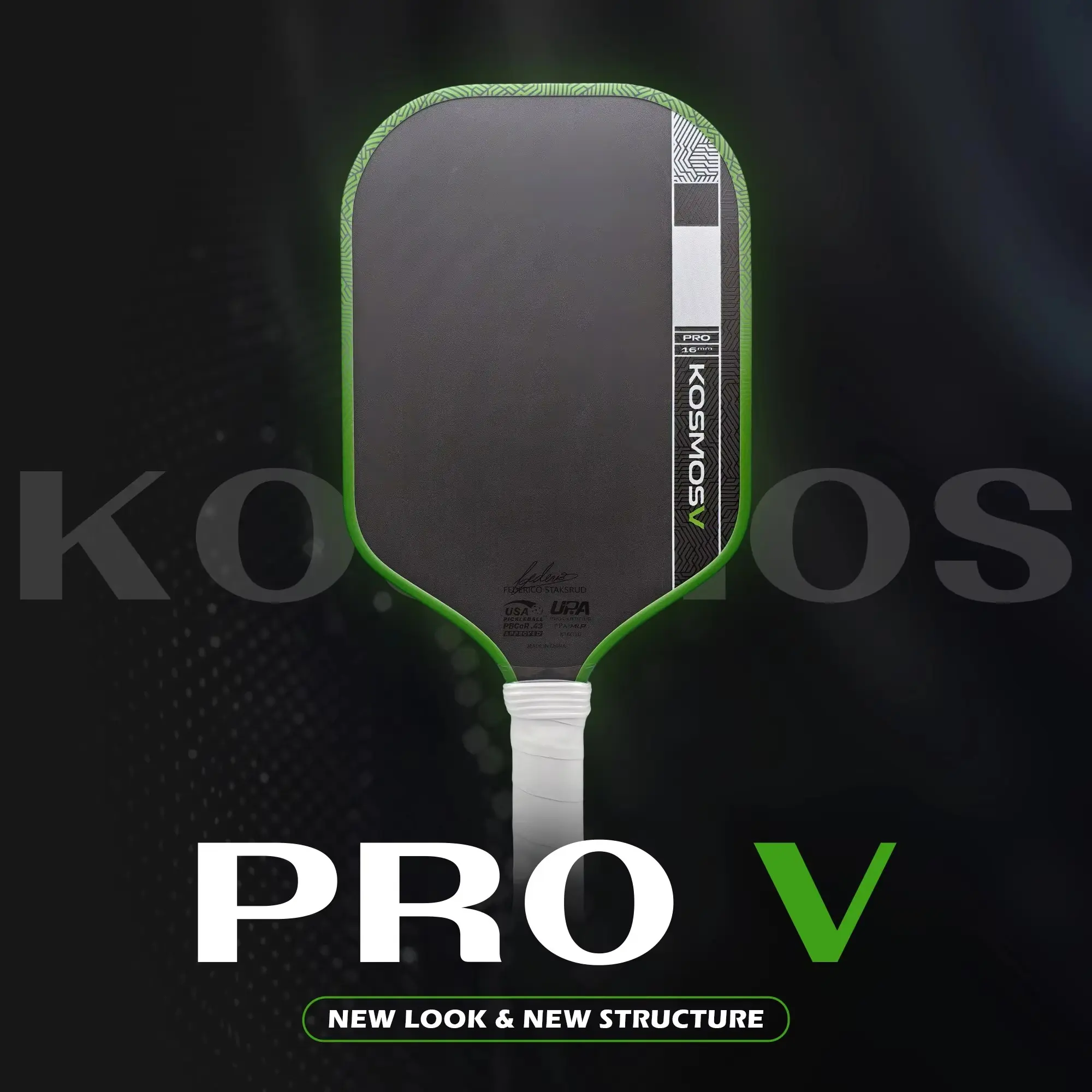 Prov Pickleball Paddle Carbon Fiber 5th Generation, Controlled Deformation, Energy Storage, Efficient Power Transfer, Stable Feedback