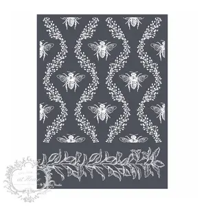 Bee and Vine - Mesh Stencil 9x12