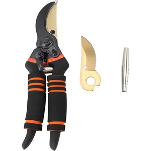 Garden Shears, Pruning Clippers, Professional Straight Blade Hand Shears Heavy Duty, Hedge Shears,Hand Clippers with Rubberized Handles, Plant Trimming Scissors for Gardening, Shrub