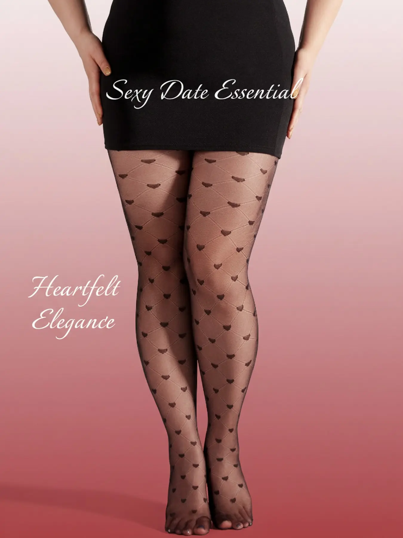 Women's Valentine Heart Pattern Stockings, Fashionable High-Waisted Slim-Fitting Pantyhose, Perfect for Daily Wear & Party Events
