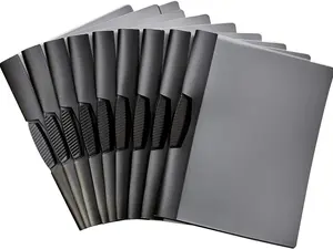 Amazon Basics Report Folder Cover with Clip, Pack of 10, Grey, 9 x 10.5 inches
