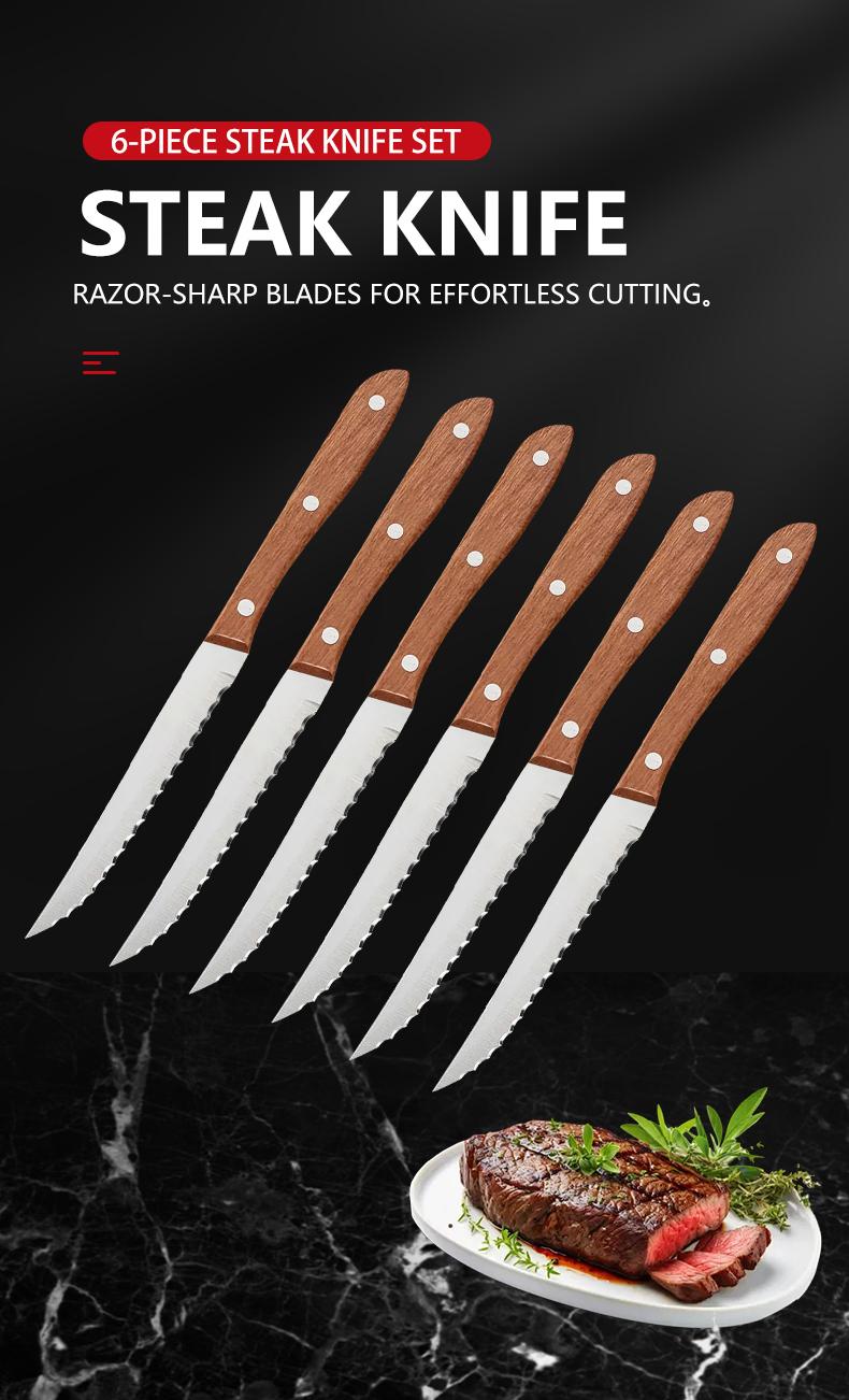 6PC Multi-Functional Kitchen Knife,BBQ,Camping Picnic,High-Quality Steel,Gift