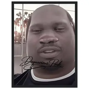 (LIMITED EDITION) SIGNED Dequavious Pork Framed Premium Matte Paper Wooden Poster