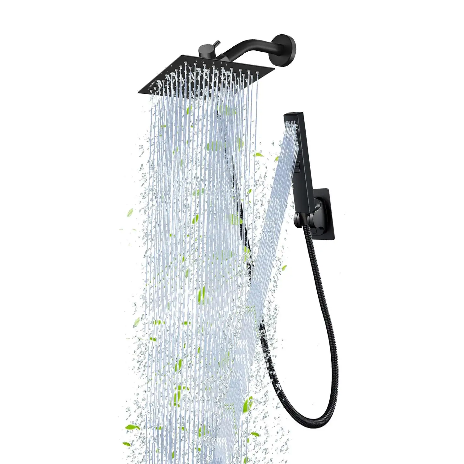 Shower Head with Hose & Accessories Set, Household 6/8 Inch Shower Heads with Handheld Spray Combo Set, Bathroom Shower Heads, Summer Bathroom Accesso