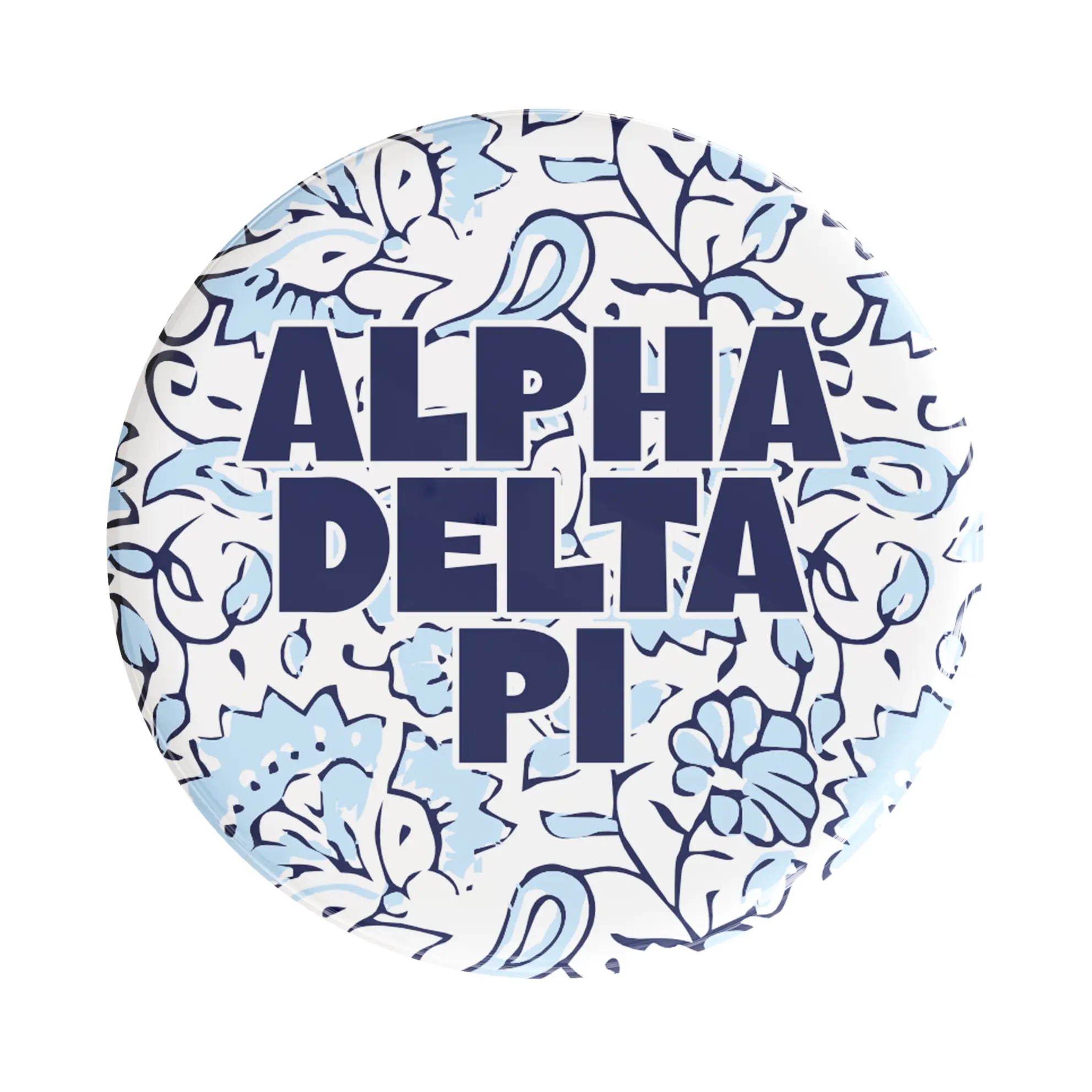 Alpha Delta Pi Through The Vines Sorority Button