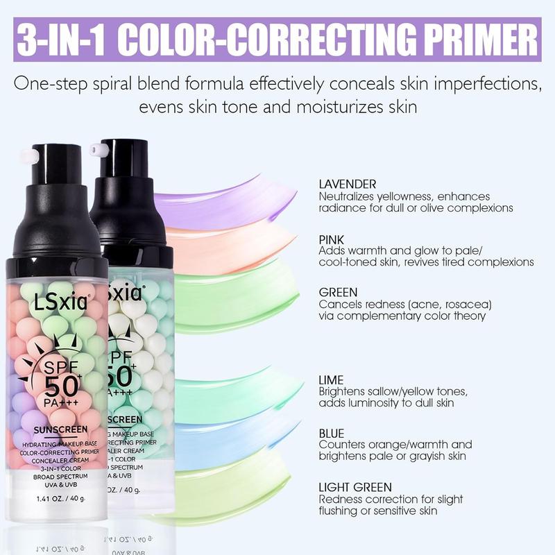 3 In 1 Primer for Face Before Makeup, SPF 50, Tinted Moisturizer ...