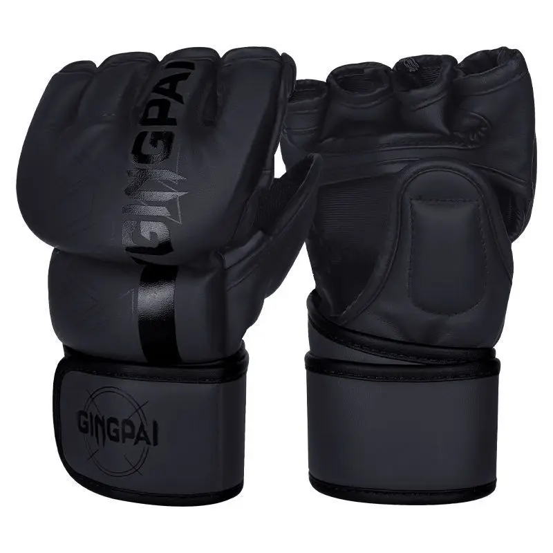 Snow leopard half finger black