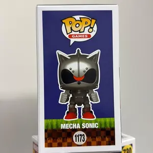 Mecha Sonic Funko Pop! #1173 Collectible Toy, Statue, Ideal Holiday Gift for Entertainment Figurine Enthusiasts