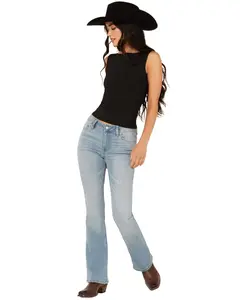 Shyanne Women's Aria Medium Rise Bootcut Super Stretch Denim Jeans - Swfa24j82-Ltw