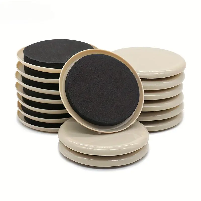 16pcs Furniture Sliders For Carpet, 3.5inch, Furniture Pads Hardwoods Floors, Heavy Duty Furniture Movers Sliders, Reusable Furniture Moving Pads, Floor Protectors For Carpet