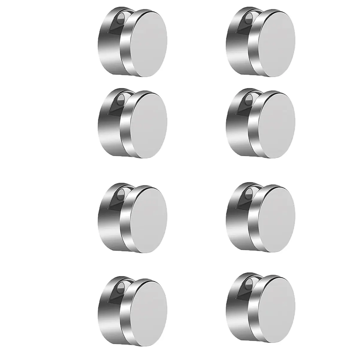 Frameless Mirror Mounting Hardware Kit Mirror Holder Clips Round Shape Dual-Screw Fixing Mirror Glass Hanging Bracket