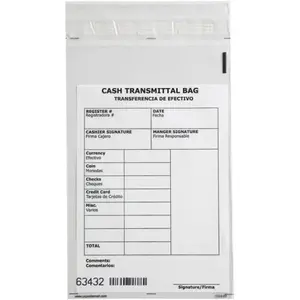 6"x9" 500-pack Bank Deposit Bags, Secure Numbered Self-Sealing Transmittal Envelopes with Permanent Adhesive for Cash, Coins, Credit Cards, Checks and More