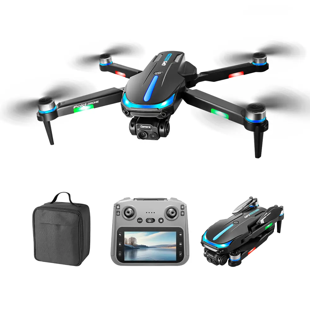 RG806MAX Professional Aerial Drone Set with GPS Positioning, Electrically Adjustable HD Dual Camera, 5.6-Inch Screen Remote Control, 2 Batteries – Easy-to-Operate for Beginners, High-End Gift Option
