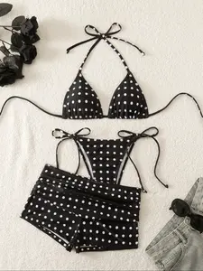 Women's Fashion Two-Piece Bikini Set, Three-Piece Swimsuit for Beach & Pool, Stylish Swimwear for Summer Vacation