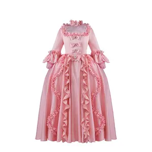Medieval Pink Princess Dress - Elegant Renaissance Cosplay Costume for Women & Girls | Fairy Tale Gown for LARP, Halloween