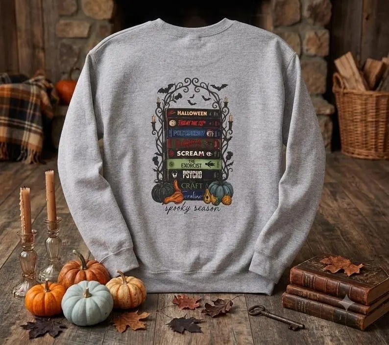 Retro Halloween Horror Movie Sweatshirt, Spooky Season VHS Graphic Crewneck, Classic Scary Movie Shirt, Vintage Halloween Pullover, Horror Fan Gift