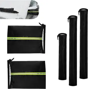 PCS Car Windshield Wiper Covers, Side Mirror Cover & Front Wiper Blade Cover & Rear Wiper Blade Cover, Waterproof and Snowproof Protective Cover Kits for Most Cars (Black)