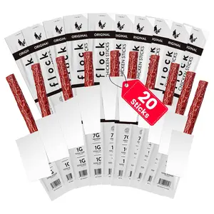 Chicken Sticks 20-Pack Pure Protein 7g per Stick Low Carb 1g per Stick 60 Calories per Stick Perfect for On-the-Go Fuel