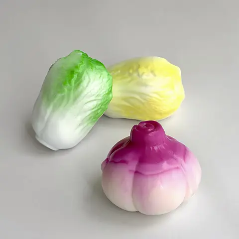 Mochichi Farmers Market Veggie ASMR Crunchy Clay Squishy, Squeeze Toy with Soft Beads, Sensory Stress Balls for Stress Relief