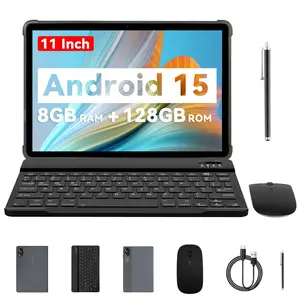 11 Inch Large Screen Tablet, Android Tablets, Octa-Core Processor, Bluetooth-compatible Keyboard Mouse Set, 8000mah Battery, Long Lasting, Student Learning Office Entertainment