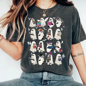 Ghost Reading Romantasy Book Tee, Fantasy Romance Halloween Sweatshirt, Book Lover Hoodie, ACOTAR T-Shirt, Fourth Wing, Zodiac Academy, Cruel Prince