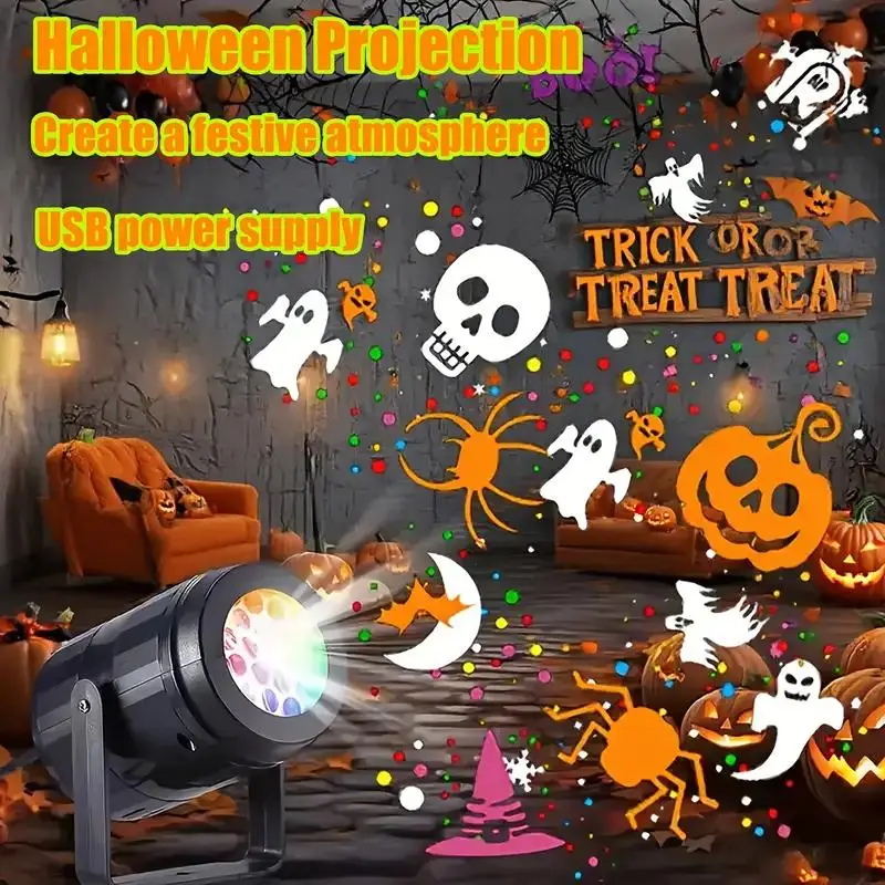 Snowflake Projector Light, 1 Count USB Powered Indoor LED Light, Creative Snowflake Projector Light, Desktop LED Light for Holiday Decoration, Party S