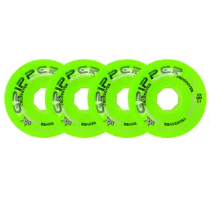 Labeda Roller Hockey Wheels - Gripper Crossover 59mm 74A Green (4-Pack)