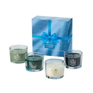 Yankee Candle Every Day Scented Votive Candle Gift Set, Sage & Citrus, Balsam Cedar, Coconut Beach, Midsummer's Night, 1.3 OZ (Pack of 4)