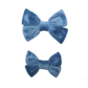 Velvet Bows - Ocean Blue