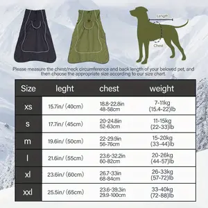 Reflective Waterproof Dog Jacket - Thick Fleece-Lined, Warm Winter Pet Coat for Small to Large Breeds - Ideal for Doberman, Labrador, Samoyed - Outdoor Walking Gear