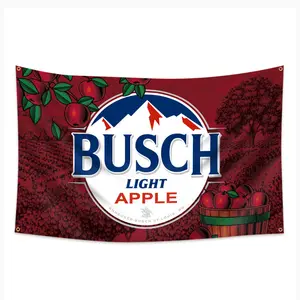 Busch Light Apple of Famers Dilly Flag, Funny Poster Durable Decorative Tapestry for Wall Hanging College Dorm Men Cave Decor Outdoor Indoor Decoration Banner