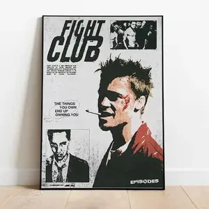 Fight Club Poster - David Fincher - Vintage Retro Art Print - Wall Art Print - Minimalist Movie Poster - Custom Poster - Home decor - Gift
