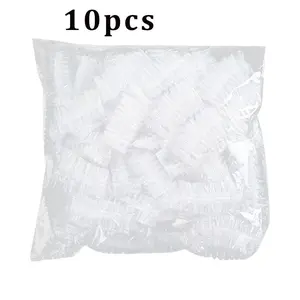 100 Pcs Thick Disposable Waterproof Ear Covers, Plastic Ear Protection for Shower and Hair Dye, Ear Caps for Ear Piercing