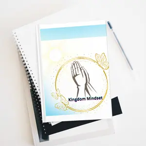 Faith Journal, Christian Notebook, Religious Diary, Scripture Planner, Inspirational Writing Pad - Kingdom Mindset Prayer or Bible Notes