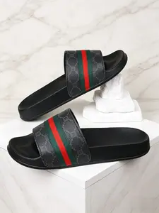 New Season Letter Pressed Pattern Slippers, Fashionable Comfortable Versatile One-Strap Sandals, Unisex Couple Style, All Seasons