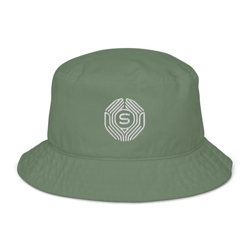 Organic bucket hat (WHITE LOGO)