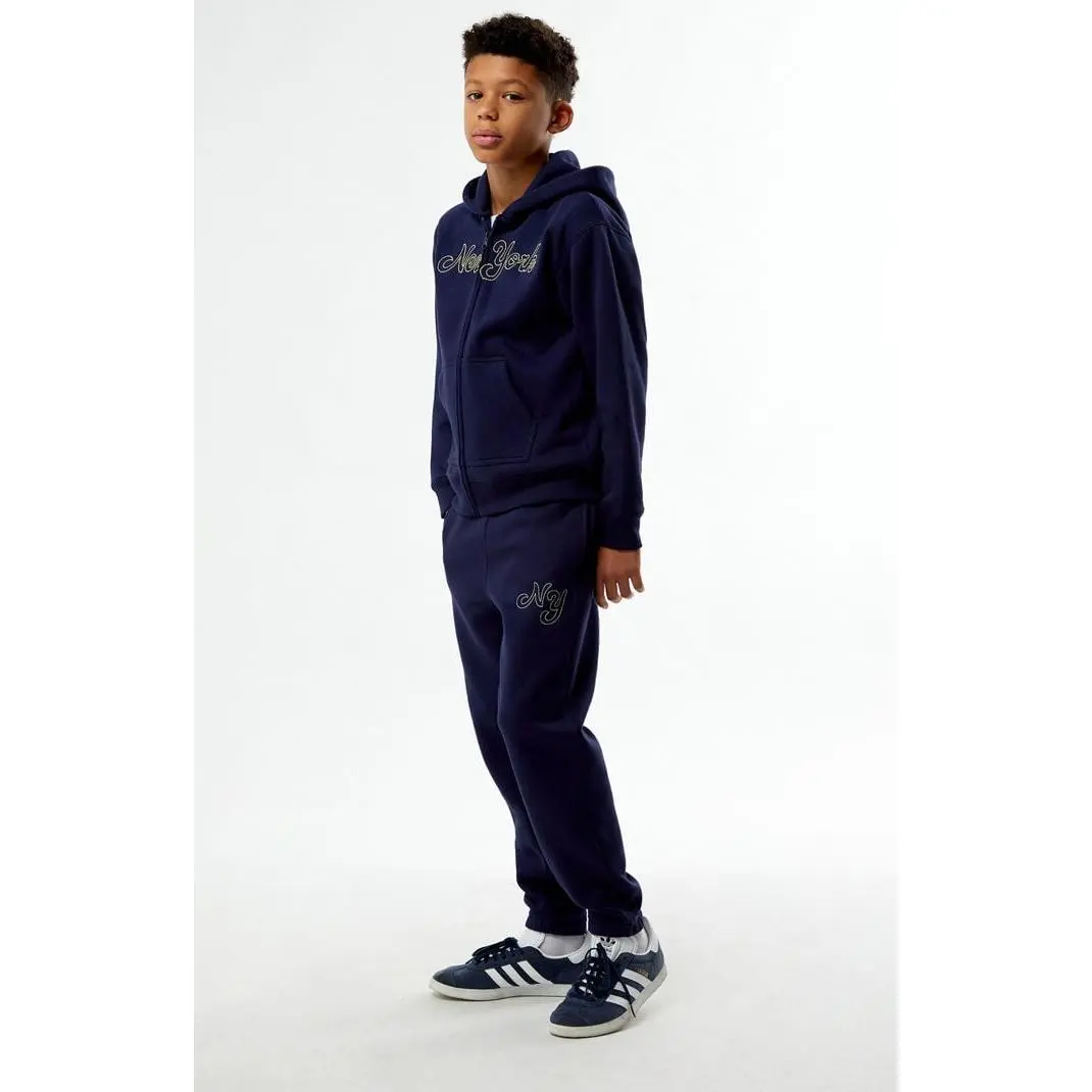 Pacsun Kids Navy New York Embroidered Jogger Sweatpants