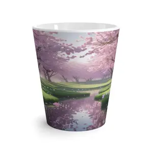Blossom Cove. Serenity Latte Mug - Floral Gift for Tea Lovers, Spring Decor, Birthday Present, Coffee Lover's Mug, Nature-Inspired