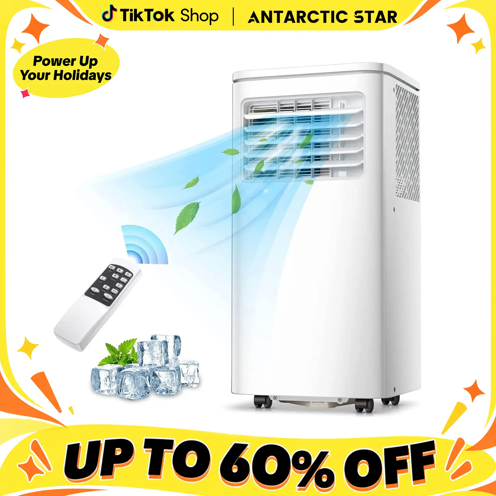 Antarctic Star Rectangular Corded Portable Air Conditioner - 8,000/10,000 BTU (ASHRAE), Residential Cooling for 200/250 Sq.Ft, 4 Cooling Modes, Remote, LED Display, 24H Timer, Installation Kits (Bedroom/Office) to Beat the Heat,techvibes