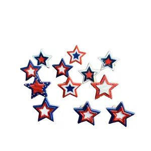 U.S.A Cupcake Topper Stars Patriotic American Flag Design 12 Pack for Small Gatherings & Bulk Use Perfect for Celebrating U.S. Events Plastic Decorations