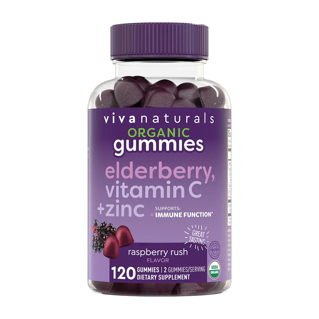 Organic Elderberry Gummies, Adults Organic Elderberry Gummies, Adults