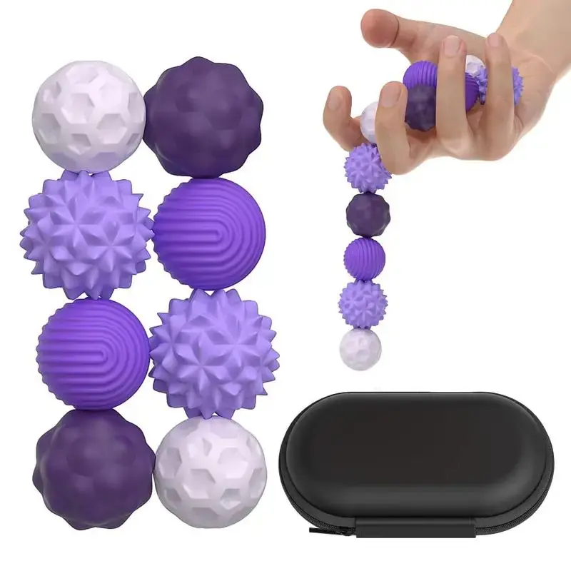 Soft Squishy Silicone Fidget Balls Set - Quiet Assorted-Color Stress Relief Toy, Squishies for Anxiety Support, Office Desk Accessory