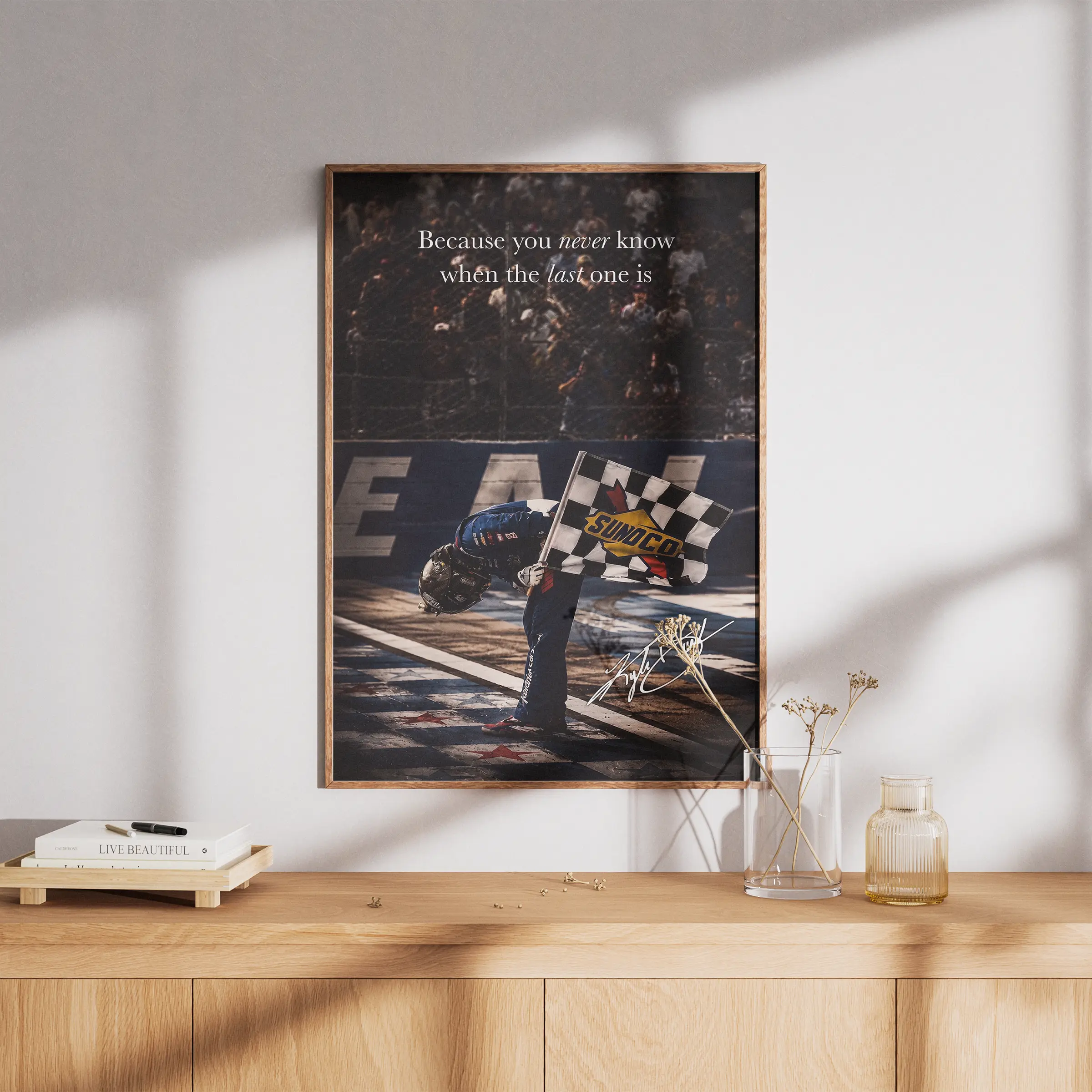 Unframed Kyle Busch Tribute Print - NASCAR Legend Collectibles, Unframed Wall Art, Inspirational Wall Art, Artistic Matte Paper, Fade-Resistant, Mount-Compatible Vintage Merch, Home Inspo Decoration
