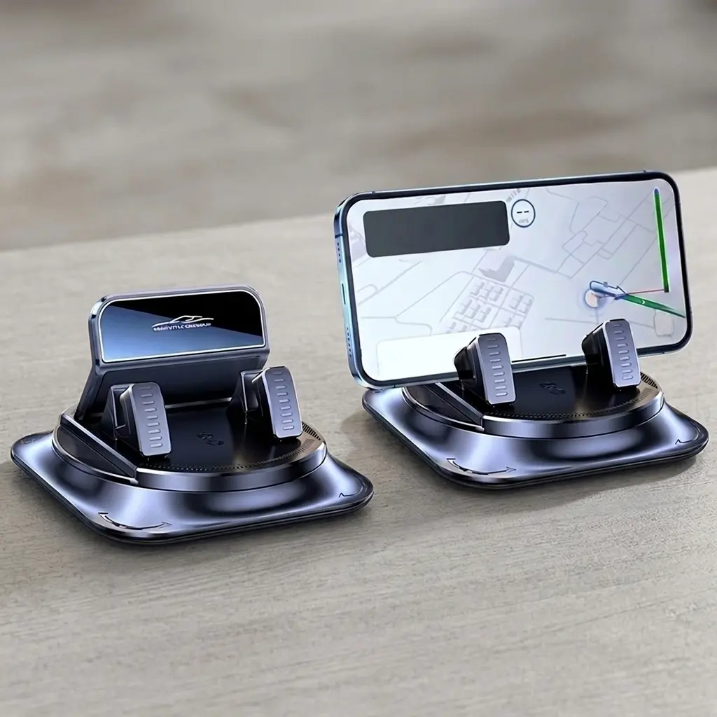 360° Rotating Car Phone Holder, Dashboard Mount with Adjustable Viewing Angle, Stable Anti-Slip Base, Hands-Free Cell Phone Stand for Most Smartphones