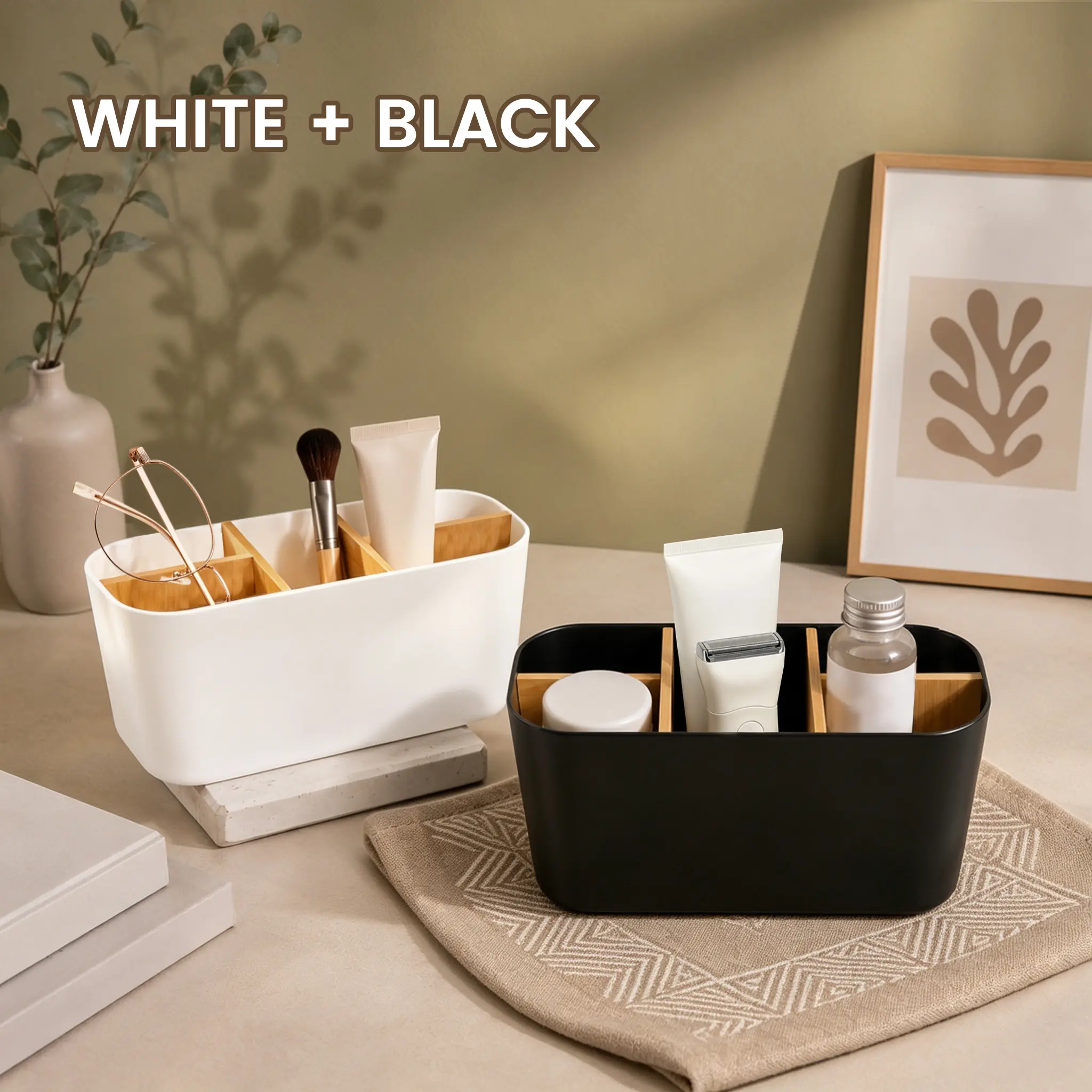 Durable Freestanding Large-Size Stand Toothbrush Holder, Multifunctional Countertop Bathroom Supply, Easily Cleaned Home Organizer, Stand Toothbrush Holders, Countertop Toothbrush Holders