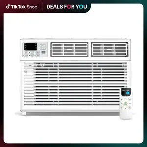 ZAFRO【DealsForYouDays】Window Air Conditioner 5K-12K BTU, Smart Inverter AC Unit for 150 Sq.Ft, 2 Cooling & Fan Speeds, 51DB Quiet, Quiet Energy-Efficient Window AC,Mechanical Controls, Ideal for Bedroom, Apartment, Office,summmer vibes Wif Wifi Aircon Coo
